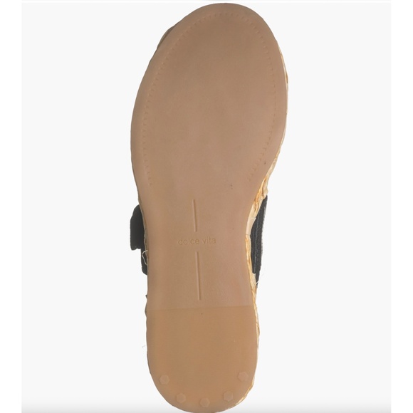 DOLCE VITA NIB CHERA ONYX EMBOSSED LEATHER PLATFORM SLINGBACK SANDAL. SIZE 7.5M - Picture 11 of 13